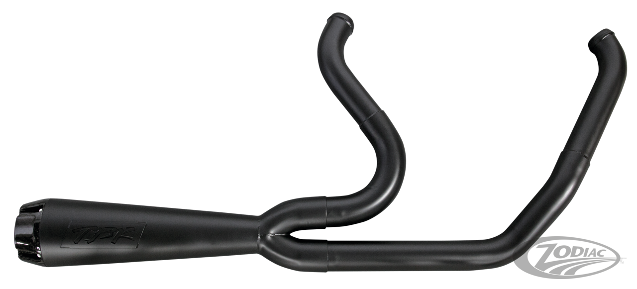 Two Brothers Racing 2-Into-1 Competition-S Exhaust In Black Finish With Carbon Fibre End Cap For 2000-2017 Softail Models (005-5210199-B)