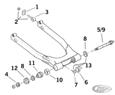 SWINGARM PARTS FOR 1980-2001 TOURING MODELS