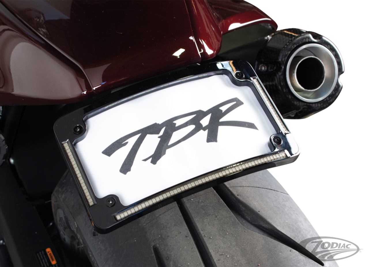 Two Brothers Racing Fender Eliminator License Plate Frame With Integrated Brake Light, Turn Signals In Black For 2021-2023 Sportster S RH1250S Models (013-541)