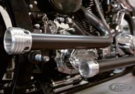 BRASS BALLS CYCLES RIBBED EXHAUST TIPS