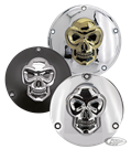 SKULLED ALUMINUM DERBY COVERS