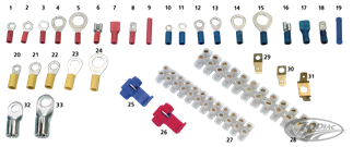 ELECTRICAL PLUGS, EYELETS, CONNECTORS