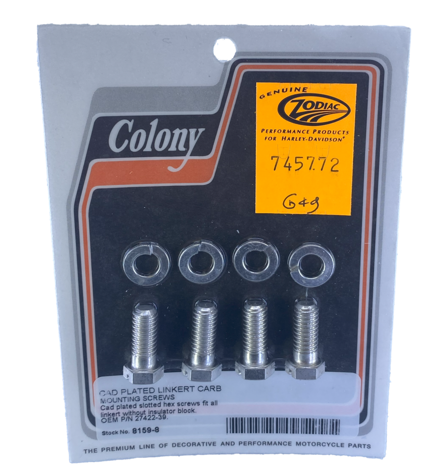 Colony Linkert carb bolts & washers