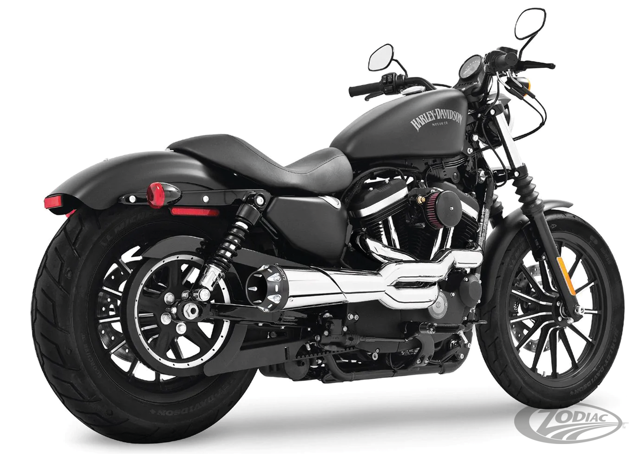 Freedom Performance Exhaust 1986-2003 Sportster Xlrace Versiondoes Not Fit With Stock Aircleaner & Not Suitable To Ride With Passenger, Chrome With Black Sculpted Tip (735842)