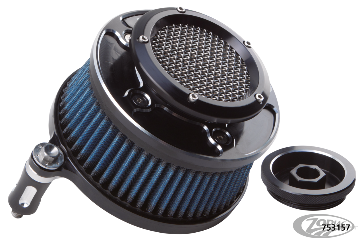 Two Brothers Racing Cruiser Air Cleaner With Velocity Stack For 1999-2017 Twin Cam Dyna, Softail and Touring Models (034-376-01-V)