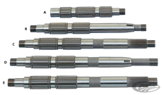 ANDREWS MAIN AND COUNTER SHAFTS FOR 5 SPEED BIG TWIN TRANSMISSIONS