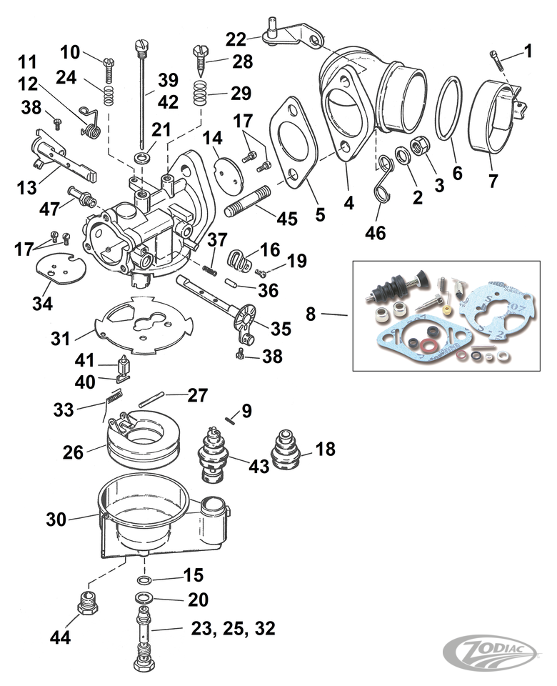 Eastern Motorcycle Parts 10PCK Carburetor Float Pin Spring (789962)