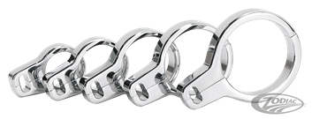 CHROME PLATED BILLET ALUMINUM DUAL CABLE CLAMPS