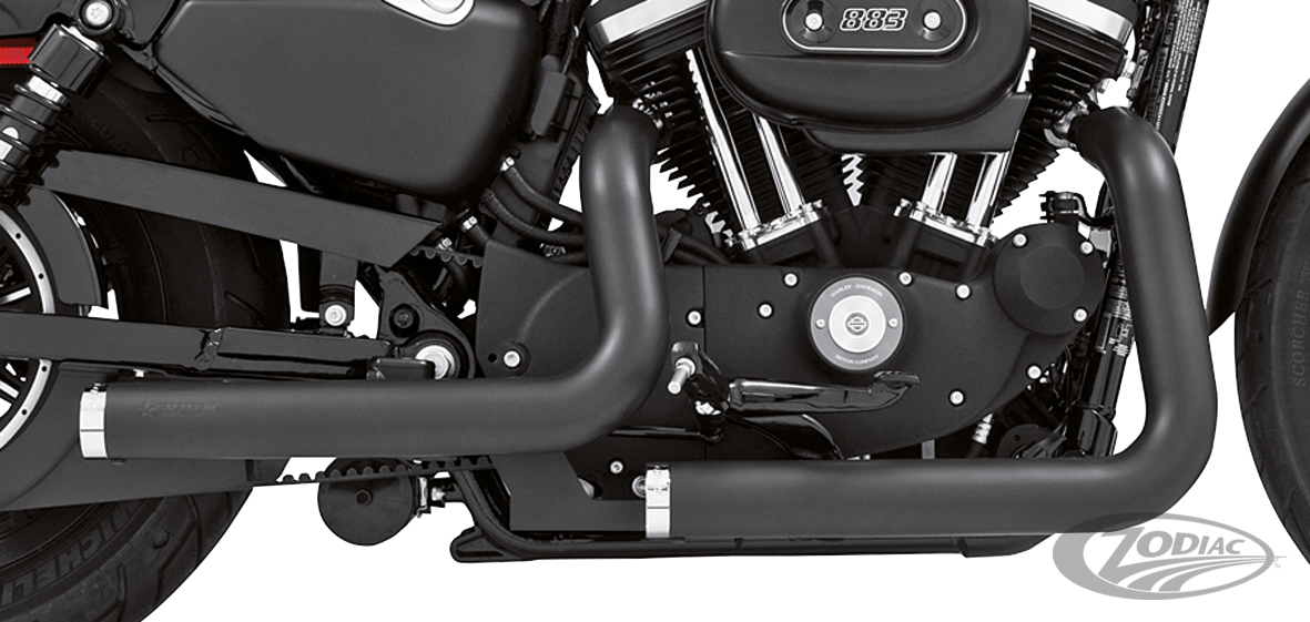 Freedom Performance Exhaust 1986-2016 Softail, Except Rocker & Breakoutrace Version, Black With Chrome Tips (735907)