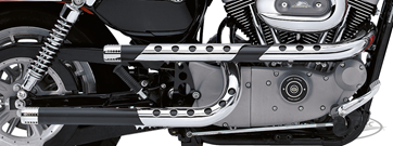 PAUL YAFFE'S "X-PIPES" DRAG-PIPES FÜR SPORTSTER VON SUPERTRAPP