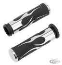 RUBBER GRIPS WITH CHROME FLAMES