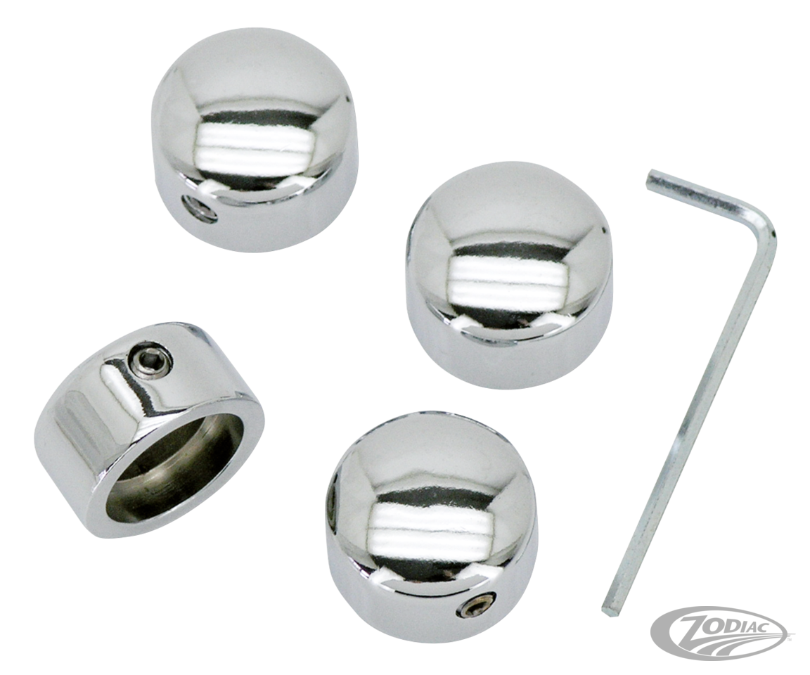 Rebacker Motorcycle Head Bolt Covers for Harley Tiwn Cam Dyna Big Twin Evolution 1340 Sportster XL 1999-2017 Chrome 4PCS 