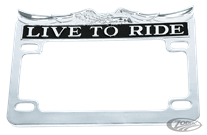 LIVE TO RIDE LICENSE PLATE FRAME