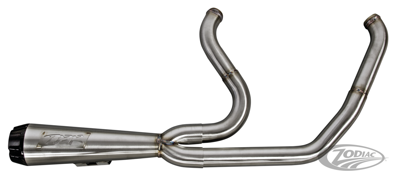 Two Brothers Racing 2-Into-1 Competition-S Exhaust In Stainless Finish With Carbon Fibre End Cap For 2000-2017 Softail Models (005-5210199)