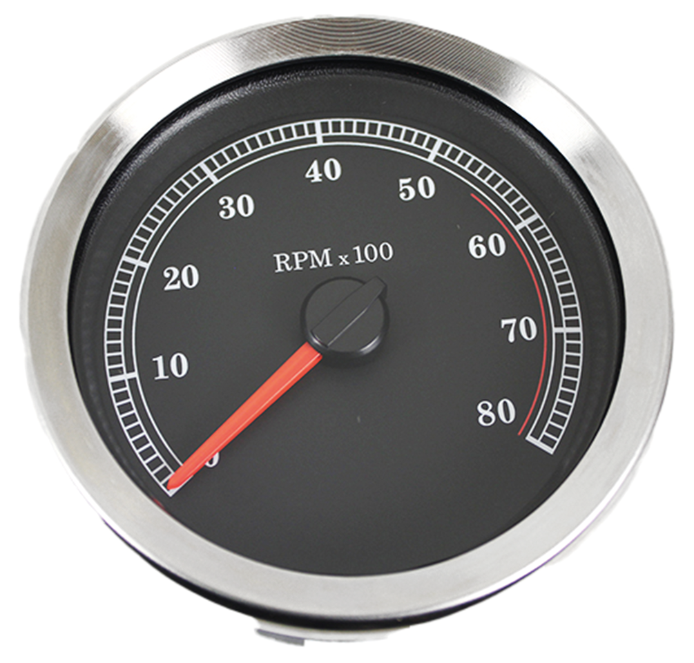 4" Tachometer Black