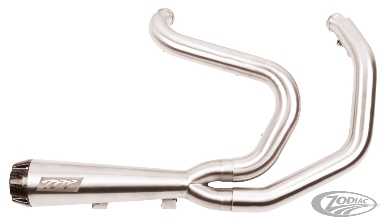 TBR 2-Into-1 Exhaust Systems Competition-S Muffler With Carbon Fiber End Cap in Raw Finish For 2014-2020 Sportster Models (005-4580199)