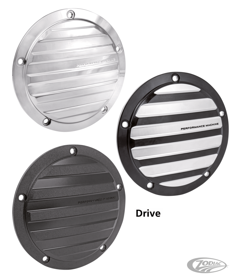 Performance Machine Scallop 5 Hole Derby Cover in Black Ops Finish For 1999-2017 Dyna, 1999-2018 Softail (Excluding FLSB), 1999-2015 Touring, Trike (Excluding 2015 FLHTCUL, FLHTKL) Models (0177-2026-SMB)