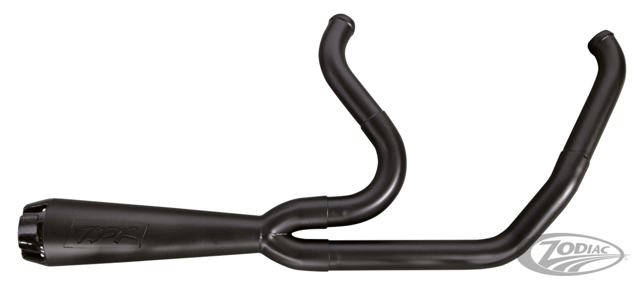 TBR 2-Into-1 Full Exhaust System Competition-S Muffler With Carbon Fiber End Cap in Black Ceramic Coated Finish For 2018-2020 Softail Models (Except FLFB & FLFBS Fat Boy, FLSB Sport Glide And FXBR & FXBRS Breakout) (005-4960199-B)