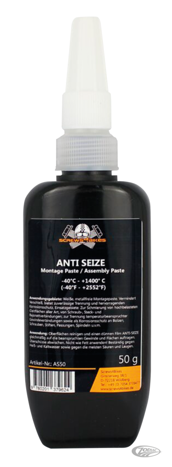 SCREWS4BIKES Anti-seize Compound For Stainless Steel Screws, 50 Gram Squeeze Bottle (770508)