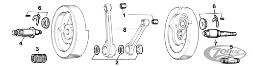 REPLACEMENT PARTS FOR BIG TWIN CRANK SHAFT