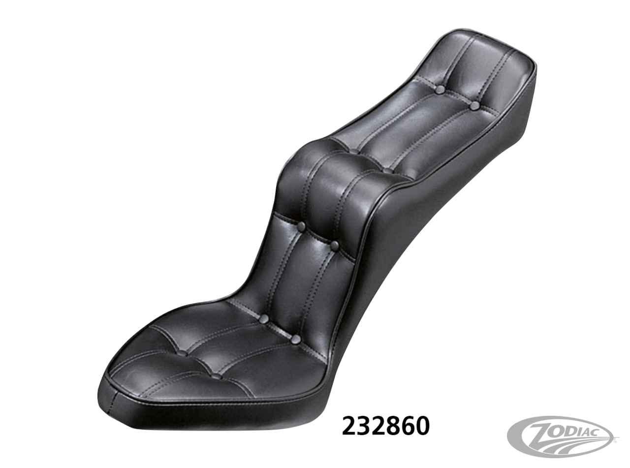 Le Pera Baron II One-Piece Seat With Low Passenger Back For Harley Davidson Rigid Motorcycles (L-550)