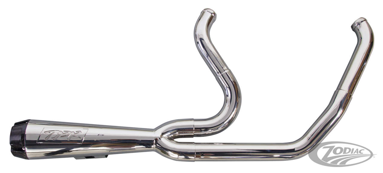 Two Brothers Racing 2-Into-1 Competition-S Exhaust In Polished Finish With Carbon Fibre End Cap For 2000-2017 Softail Models (005-5210199-P)
