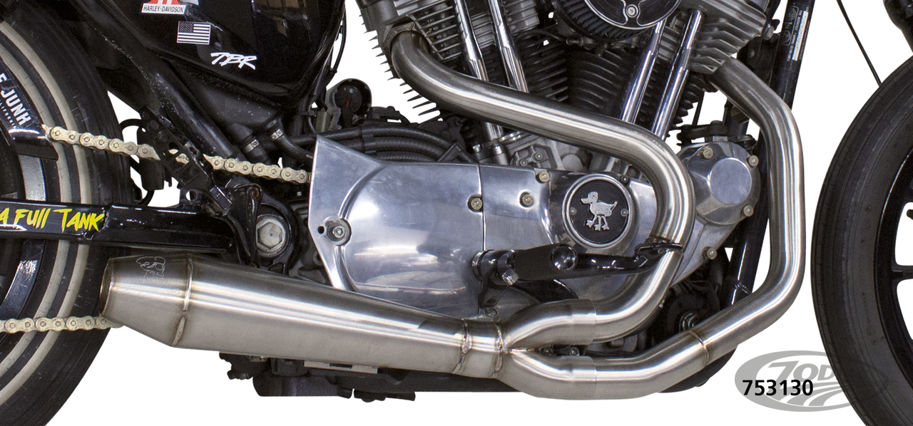 TBR 2-Into-1 Exhaust System Generation II Muffler in Raw Finish For 2014-2020 Sportster Models (005-4700199)