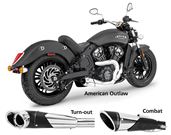 SHORTY 2-INTO-1 FÜR INDIAN SCOUT