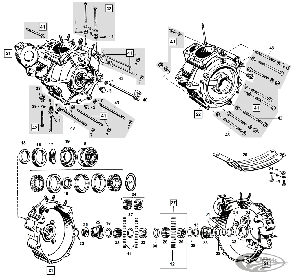 Eastern Motorcycle Parts 10PCK Case Bushing Lock Screw BT54-78 (760036)
