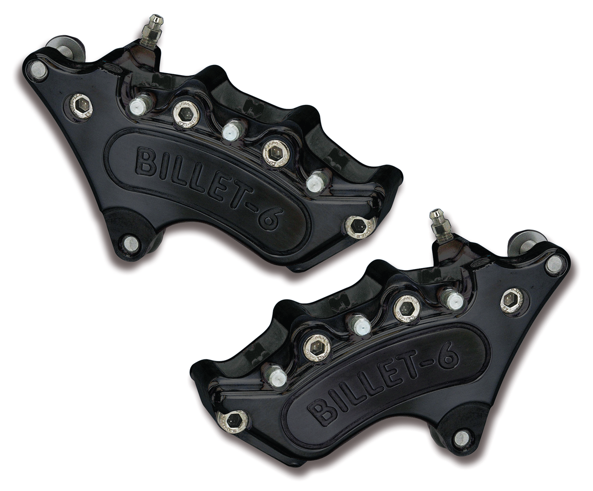 Billet 6 calipers XL,FX,FXWG 1976-83Blck